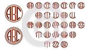 Monogram circle letters photo
