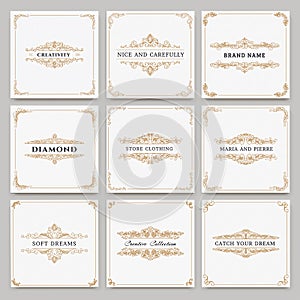 Monogram creative cards template
