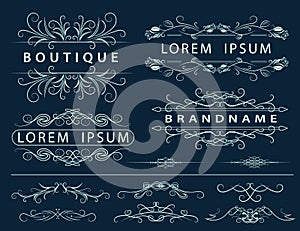 Monogram design elements, graceful template