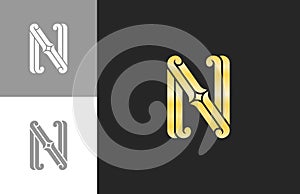 Monogram Letter N Company Name Logo photo