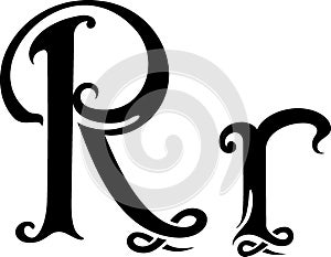 Monogram Letter R