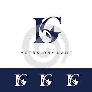 Monogram logo design featuring the letters 