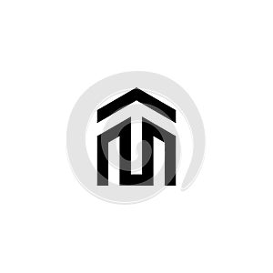 Monogram  logo icon with Three TM letter