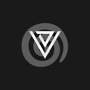 Monogram  logo icon with Three VD letter
