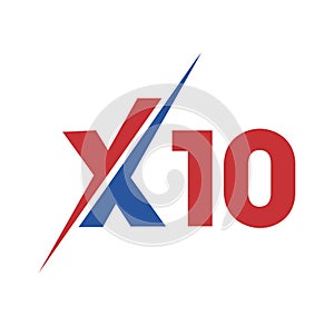 Monogram Logo Initial Letters X10