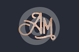 AM monogram logo. Luxury uppercase letter a, letter m icon.