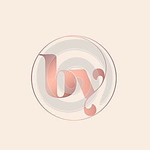 BY monogram logo signature icon. Elegant decorative alphabet initials.