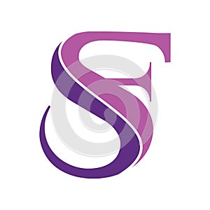 Monogram SF letter initial logo template