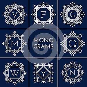 Monograms set