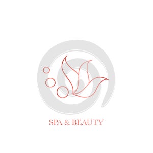 Monoline simple logos for spa and beauty salon