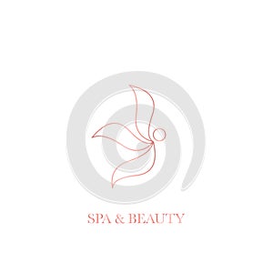 Monoline simple logos for spa and beauty salon