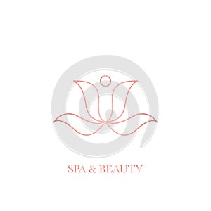 Monoline simple logos for spa and beauty salon