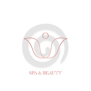 Monoline simple logos for spa and beauty salon