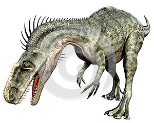 Monolophosaurus front side eating