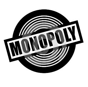 Monopoly stamp on white