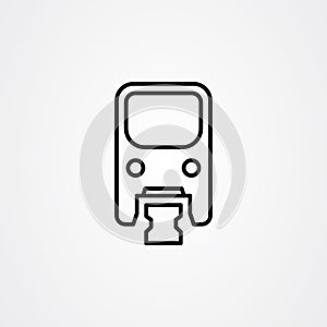 Monorail icon logo design. simple flat vector