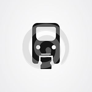 Monorail icon logo design. simple flat vector