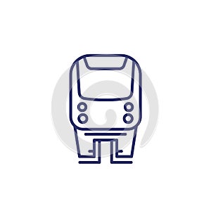 monorail icon on white, line vector design