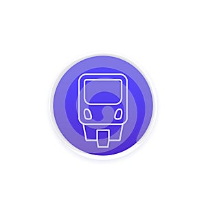 monorail line icon, single rail train vector