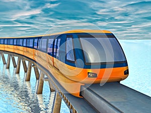 Monorail train photo