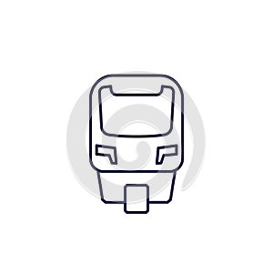 monorail train line icon on white
