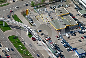 Monorail train in Moscow