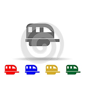 Monorail, train, transport multi color style icon. Simple glyph, flat vector of transport icons for ui and ux, website or mobile