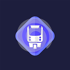 monorail vector icon, train sign