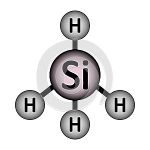 Monosilane molecule icon