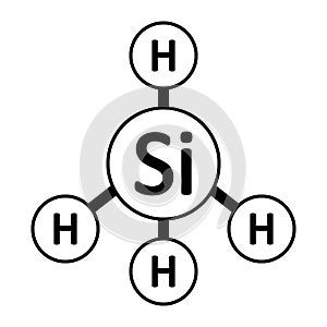 Monosilane molecule icon