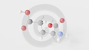 monosodium glutamate molecule 3d, molecular structure, ball and stick model, structural chemical formula flavour enhancer e621