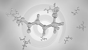 Monosodium glutamate, MSG or sodium glutamate molecules