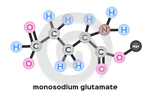 Monosodium glutamate structure vector