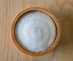 Monosodium Glutamate in wood bowl