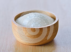 Monosodium Glutamate in wood bowl