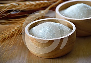 Monosodium Glutamate in wood bowl