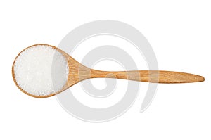 Monosodium Glutamate in wooden spoon.