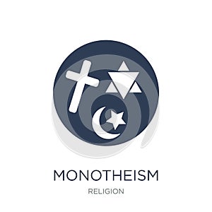 monotheism icon. Trendy flat vector monotheism icon on white background from Religion collection