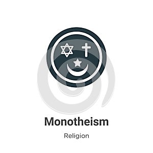Monotheism vector icon on white background. Flat vector monotheism icon symbol sign from modern religion collection for mobile