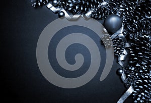 Monotone grunge Christmas decorations