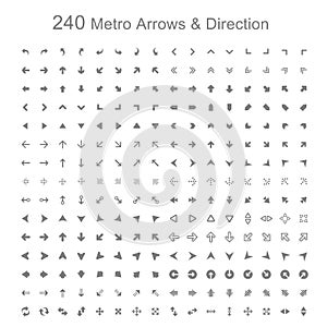 Monotone metro arrows and direction