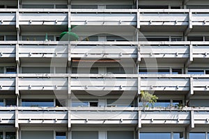 Monotonous reinforced concrete balconies