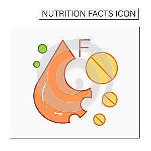 Monounsaturated fat color icon