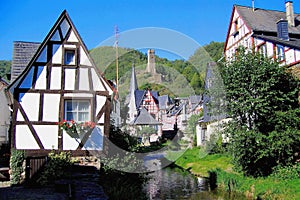 Monreal, Eifel, Idyllic Evening Light along Elz River, Rhineland-Palatinate, Germany