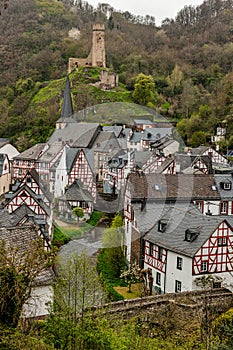 Monreal historic village of half-timbered houses