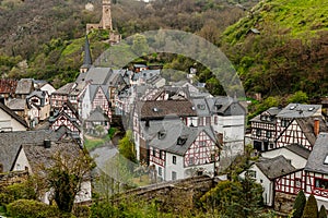 Monreal historic village of half-timbered houses