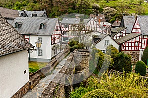 Monreal historic village of half-timbered houses