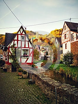 Monreal, one of the most beautiful towns in the Eifel, Germany