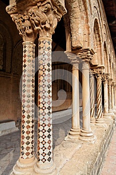 Monreale Church Columns Sicily Italy