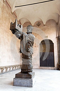 Monreale Church Statue Sicily Italy